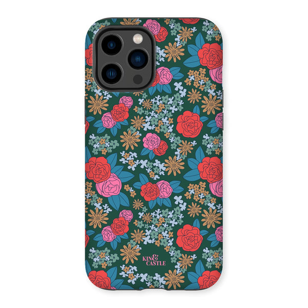 Pink & Red Garden Tough Phone Case