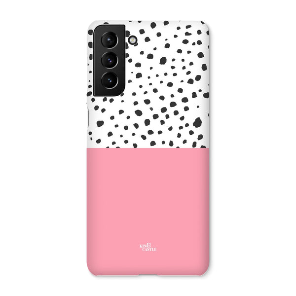 Pink & Graphite Animal Spots Snap Phone Case