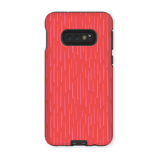 Pink & Bright Red Dash Tough Phone Case