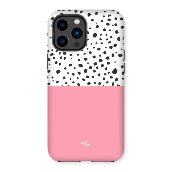 Pink & Graphite Animal Spots Tough Phone Case