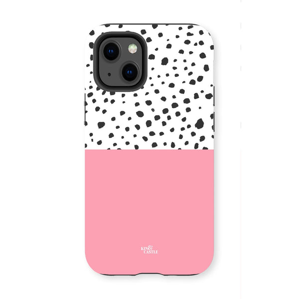 Pink & Graphite Animal Spots Tough Phone Case