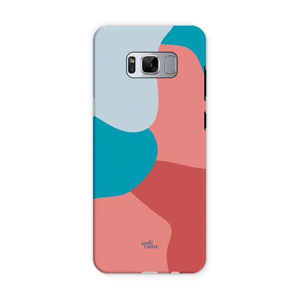 Blue, Red & Pink Abstract Tough Phone Case