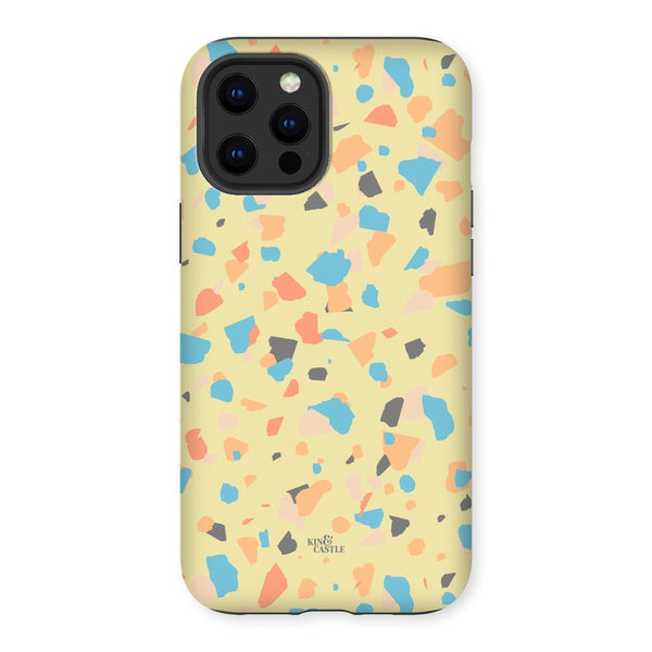 Yellow, Peach & Blue Terrazzo Tough Phone Case