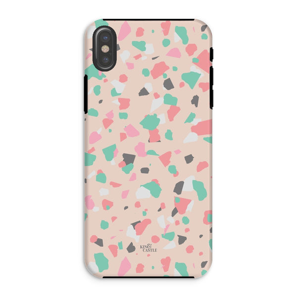 Coral, Pink & Mint Terrazzo Tough Phone Case