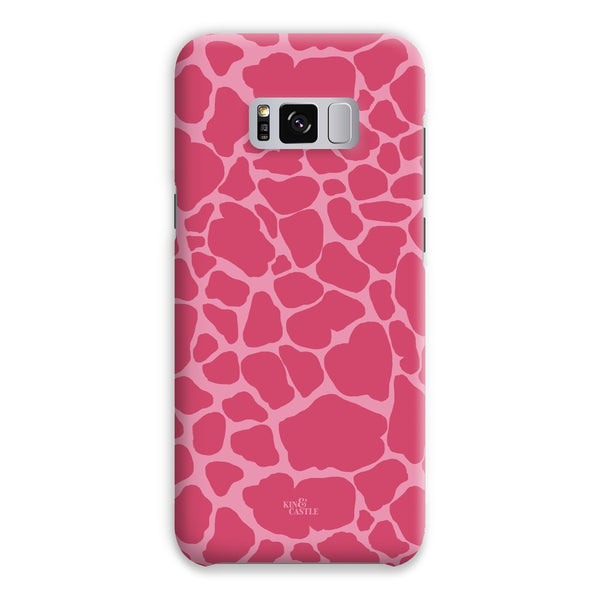 Raspberry Pink Giraffe Print Snap Phone Case