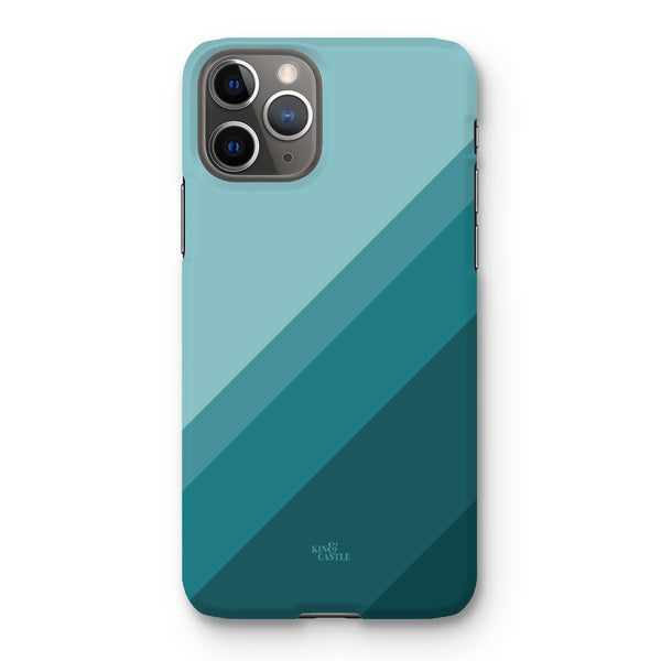 Teal Geometric Stripe Snap Phone Case