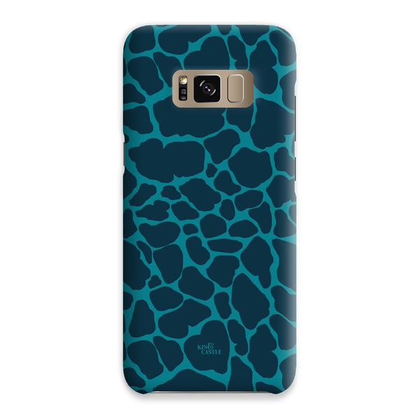 Blue & Teal Giraffe Print Snap Phone Case