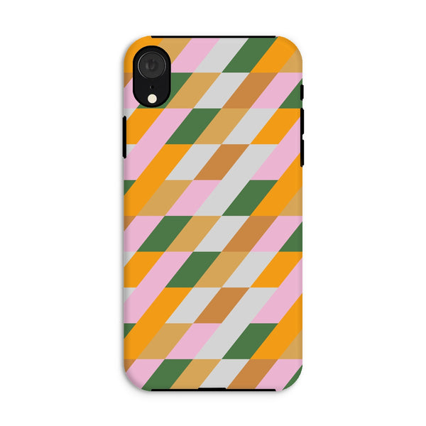 Green & Mustard Diamond Tough Phone Case
