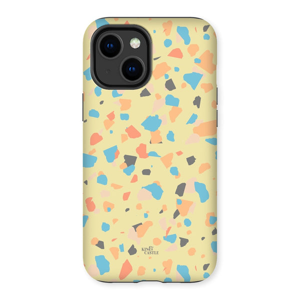 Yellow, Peach & Blue Terrazzo Tough Phone Case