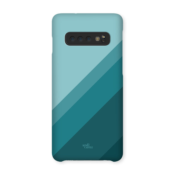 Teal Geometric Stripe Snap Phone Case
