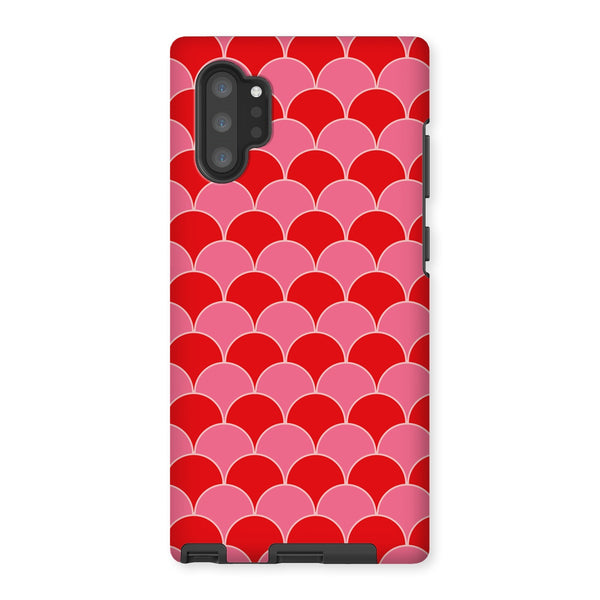 Red & Pink Geo Waves Tough Phone Case