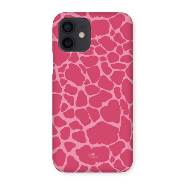 Raspberry Pink Giraffe Print Snap Phone Case