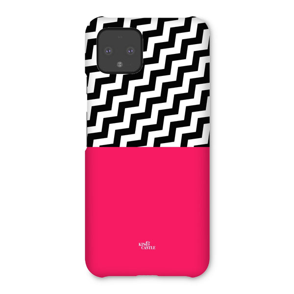 Geometric Zig Zag & Hot Pink Snap Phone Case