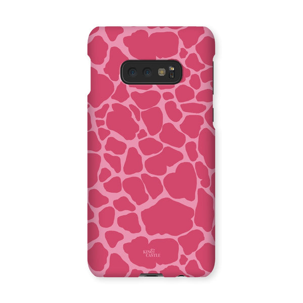 Raspberry Pink Giraffe Print Snap Phone Case