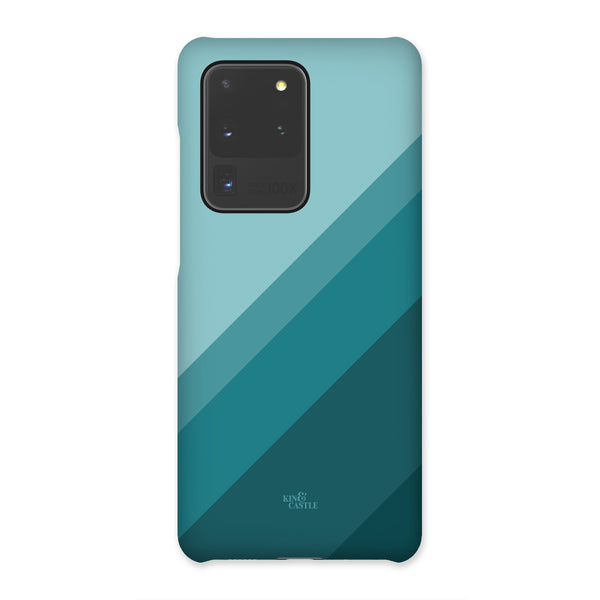 Teal Geometric Stripe Snap Phone Case
