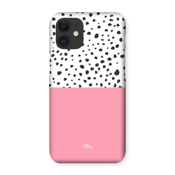 Pink & Graphite Animal Spots Snap Phone Case