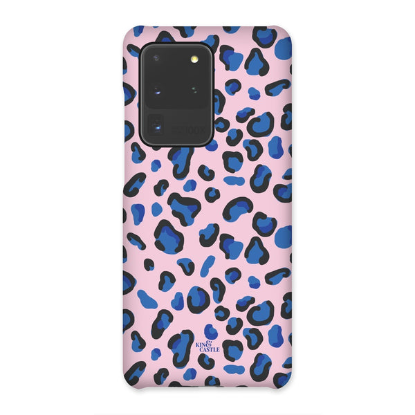 Pink & Blue Leopard Print Snap Phone Case