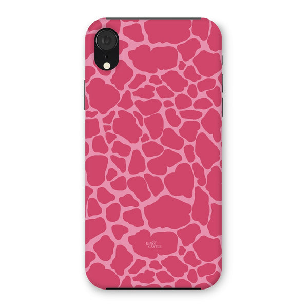 Raspberry Pink Giraffe Print Snap Phone Case