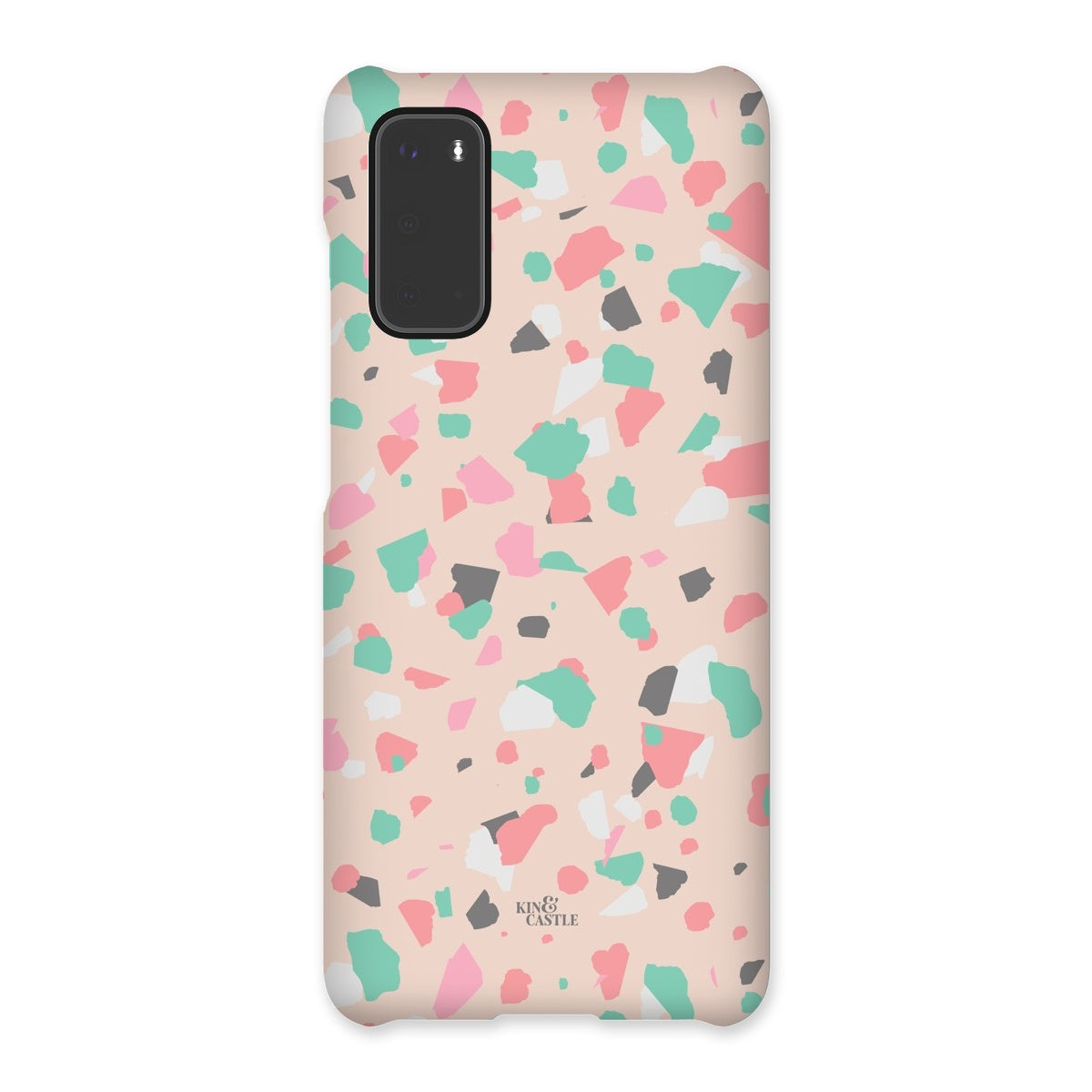 Coral Pink Mint Terrazzo Snap Phone Case