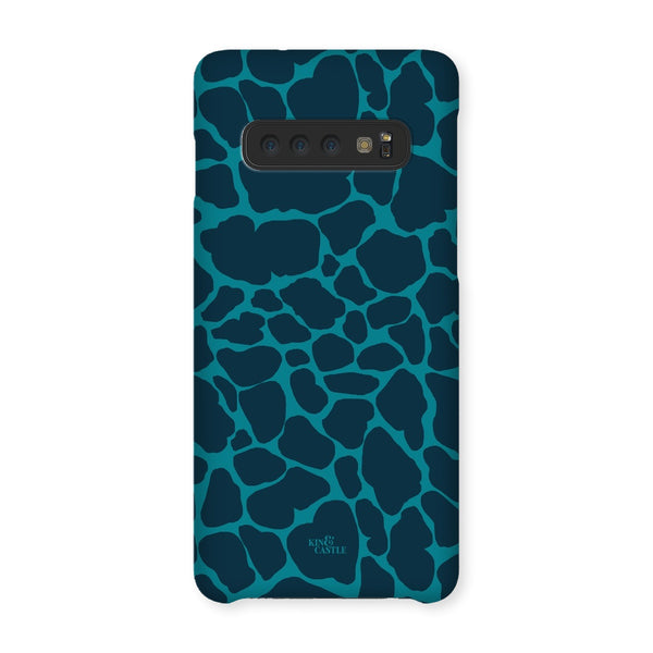 Blue & Teal Giraffe Print Snap Phone Case