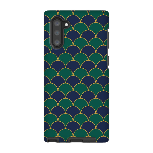 Blue & Green Geo Waves Tough Phone Case