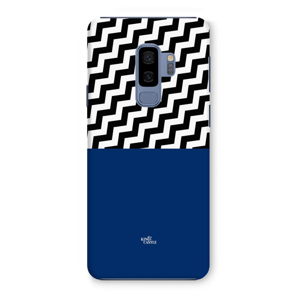 Geometric Zig Zag & Navy Blue Snap Phone Case