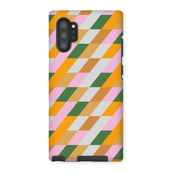 Green & Mustard Diamond Tough Phone Case