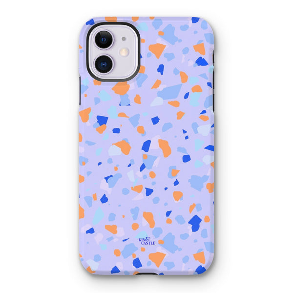Blue & Orange Terrazzo Tough Phone Case