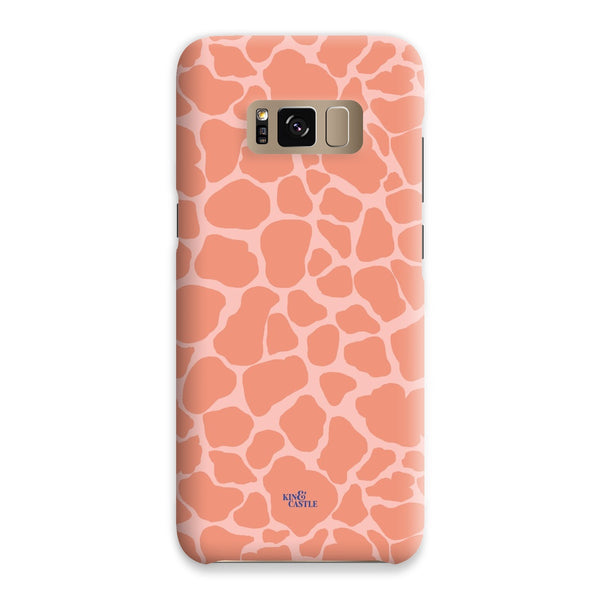 Peach Giraffe Print Snap Phone Case