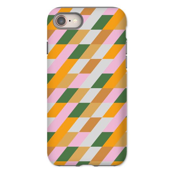 Green & Mustard Diamond Tough Phone Case