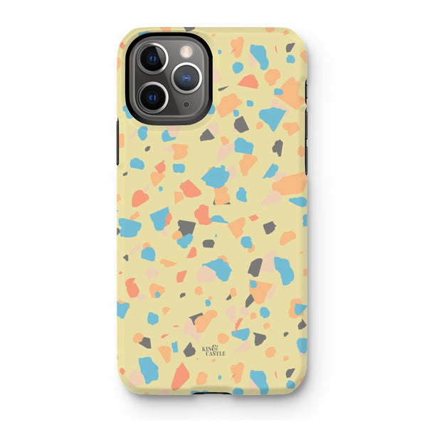 Yellow, Peach & Blue Terrazzo Tough Phone Case