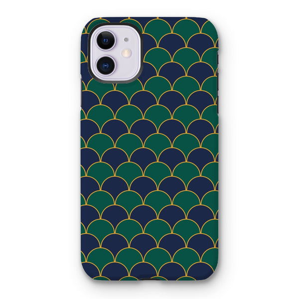 Blue & Green Geo Waves Tough Phone Case