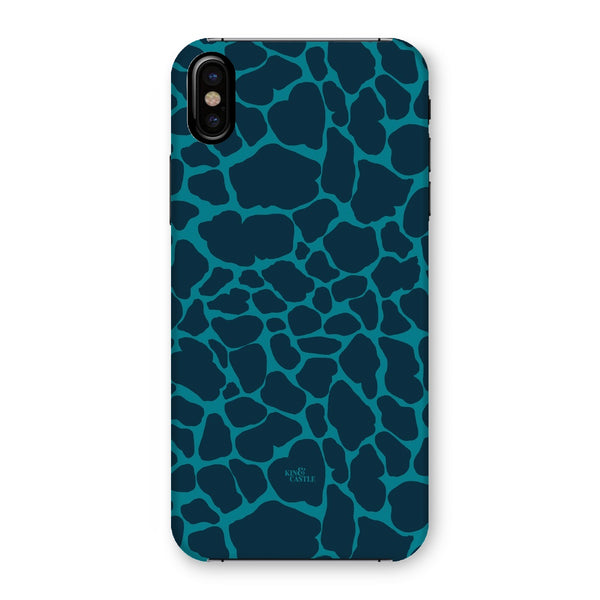Blue & Teal Giraffe Print Snap Phone Case