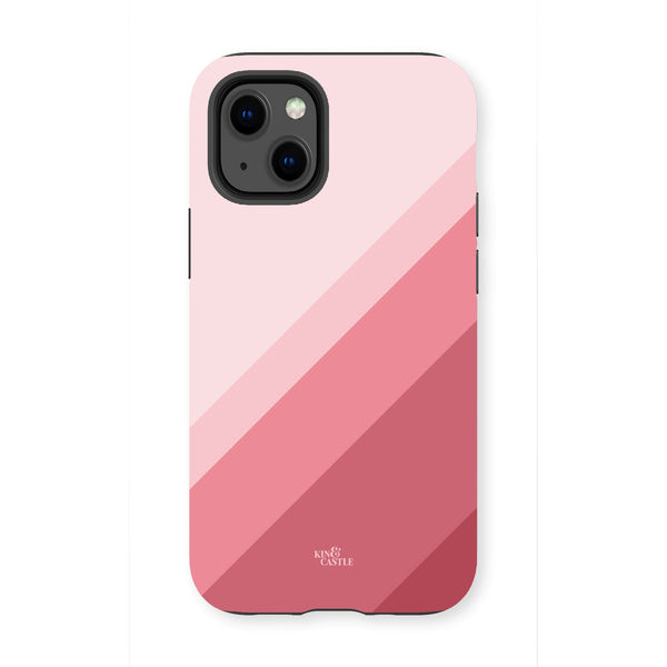 Pink Geometric Stripe Tough Phone Case
