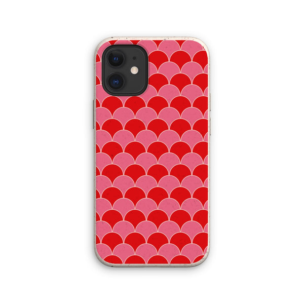 Red & Pink Geo Waves Eco Phone Case