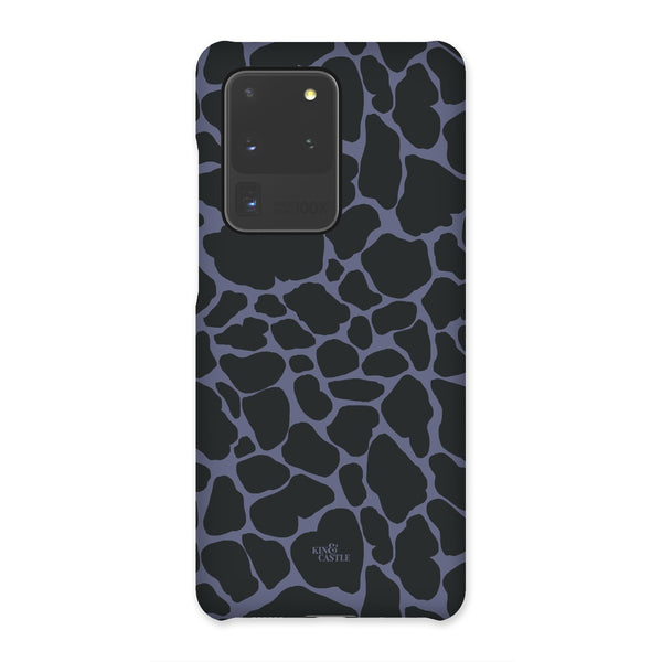 Purple & Charcoal Giraffe Print Snap Phone Case