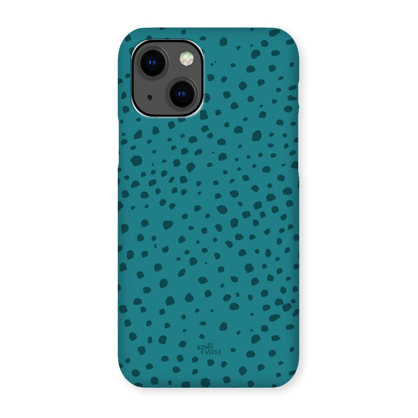 Teal Animal Spots Snap Phone Case
