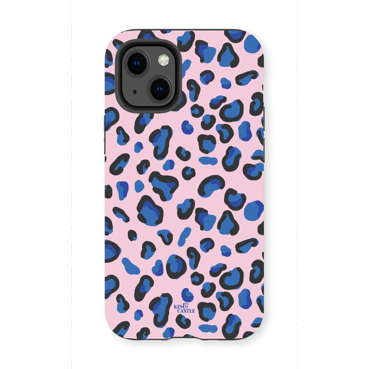 Pink Blue Leopard Print Tough Phone Case iPhone Samsung