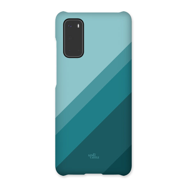 Teal Geometric Stripe Snap Phone Case