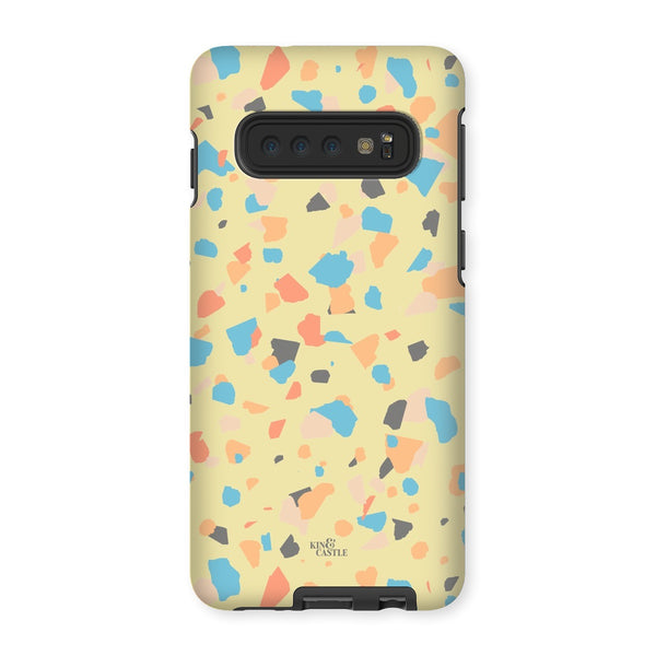 Yellow, Peach & Blue Terrazzo Tough Phone Case