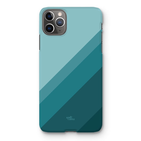 Teal Geometric Stripe Snap Phone Case