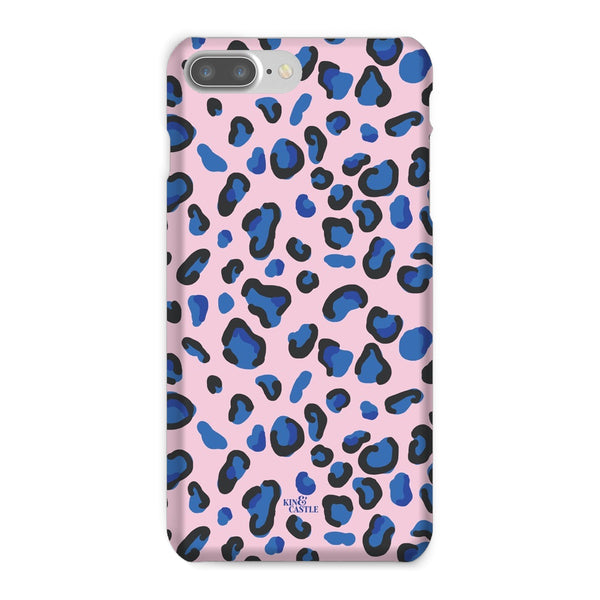 Pink & Blue Leopard Print Snap Phone Case