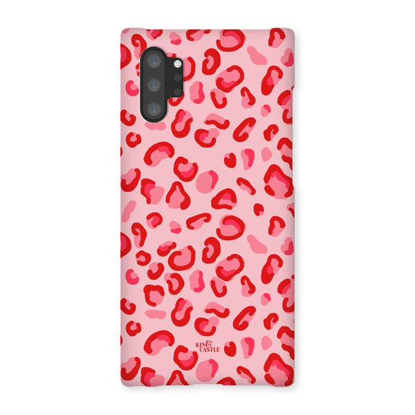 Red & Pink Leopard Print Snap Phone Case