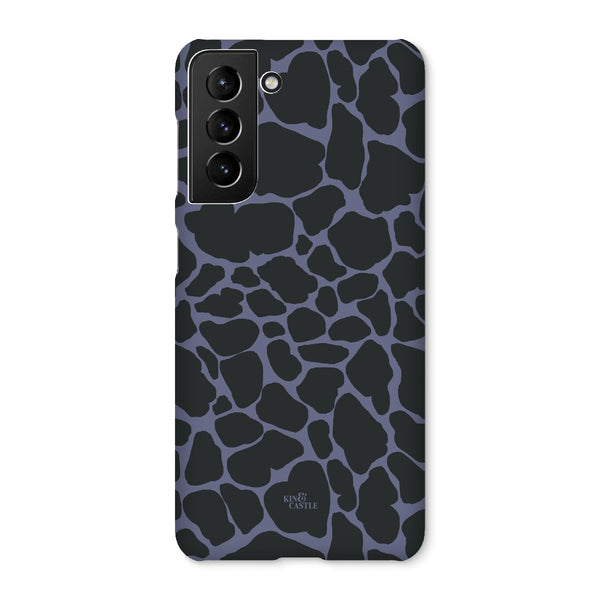 Purple & Charcoal Giraffe Print Snap Phone Case
