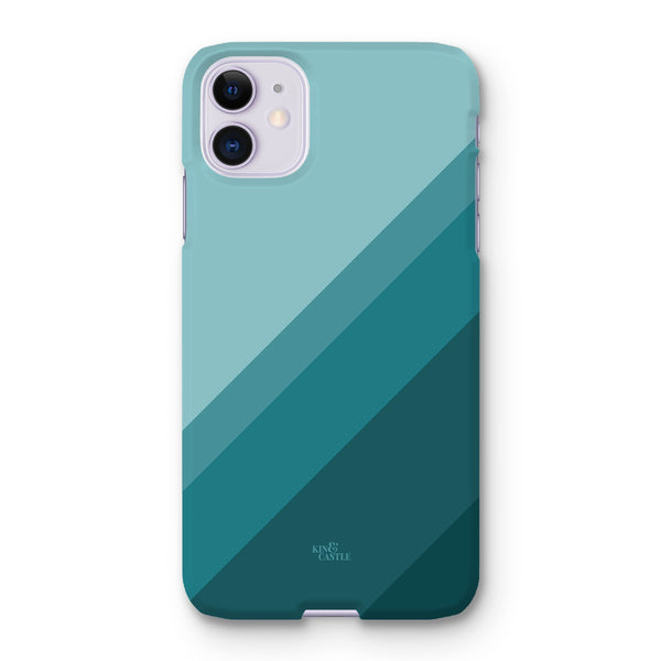 Teal Geometric Stripe Snap Phone Case