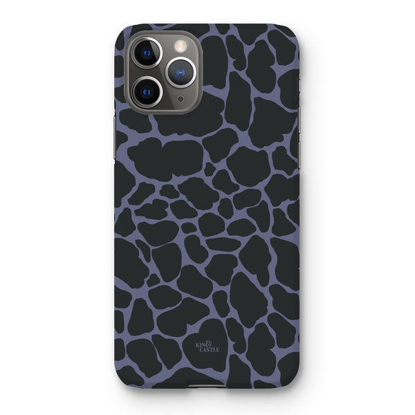 Purple & Charcoal Giraffe Print Snap Phone Case