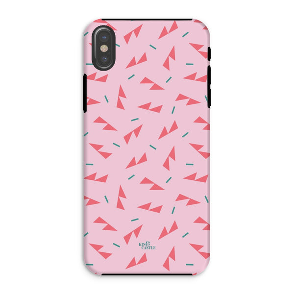 Pink Ditzy Triangles Tough Phone Case