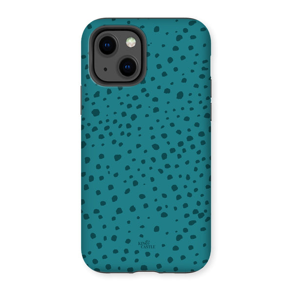 Teal Animal Spots Tough Phone Case