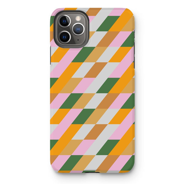 Green & Mustard Diamond Tough Phone Case