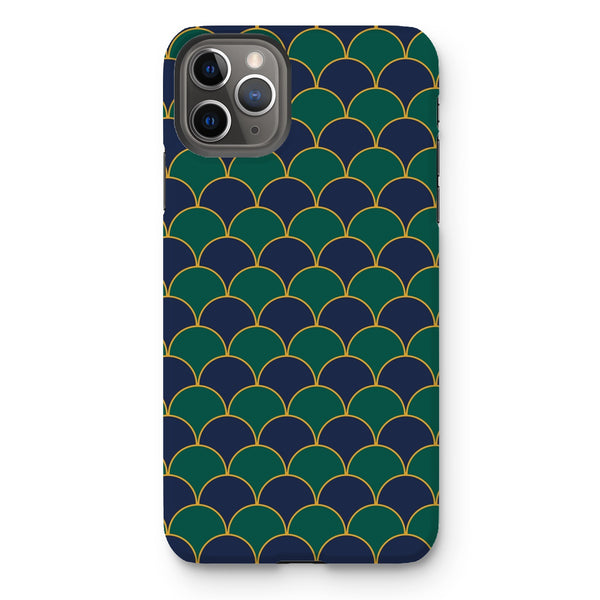 Blue & Green Geo Waves Tough Phone Case